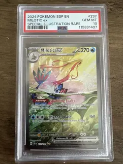 2024 POKEMON SSP EN-SURGING SPARKS SPECIAL ILLUSTRATION RARE MILOTIC EX PSA 10 - Image 1
