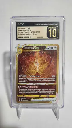 CGC 10 PRISTINE Arceus Vstar GG70 Crown Zenith Secret Rare Full Art Holo Pokemon - Image 1