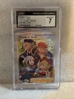 Pokemon English Friends in Hisui 148/159 2023 Crown Zenith Ultra Rare CGC 7 - Image 1