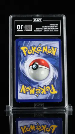 1999 Pokemon The Movie #5 Dragonite Black Star Promo Foil Stamp TAG 10 GEM MINT - Image 2