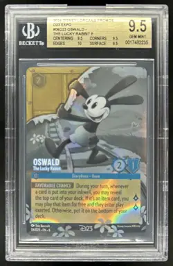 2024 Disney Lorcana Azurite Sea Oswald - The Lucky Rabbit Promos #06/D23 BGS 9.5 - Image 1