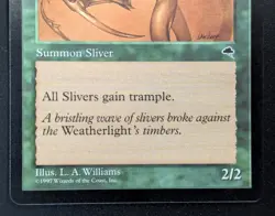 MTG Horned Sliver- DAMAGED -Tempest Magic the Gathering Card #234 - Image 4