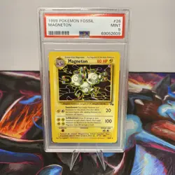 1999 Pokemon Fossil Magneton 26/62 Regular PSA 9 MINT Graded Card - Image 1