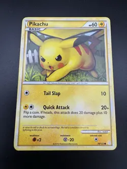 Pikachu 78/123 Pokemon HeartGold SoulSilver 2010 - Image 3