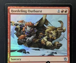 MTG FOIL Hordeling Outburst- Signed -Khans of Tarkir Magic Card #111 - Image 3