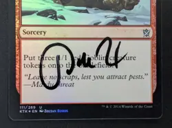 MTG FOIL Hordeling Outburst- Signed -Khans of Tarkir Magic Card #111 - Image 4