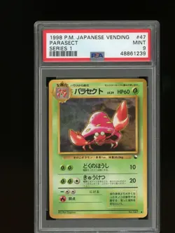 Pokemon PSA 9 MINT Parasect 1998 Vending Series 1 Japanese Promo Card - Image 1