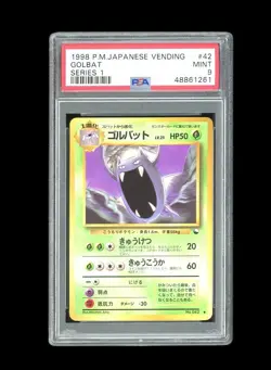 Pokemon PSA 9 MINT Golbat 1998 Vending Series 1 Japanese Promo Card #42 - Image 1