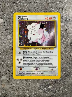 Pokemon TCG Cards Clefairy 5/102 Base Set Holo Rare EXC-NM - Image 1