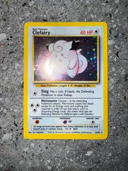 Pokemon TCG Cards Clefairy 5/102 Base Set Holo Rare EXC-NM - Image 3