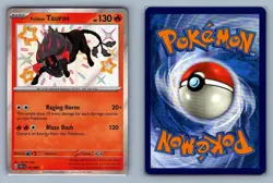 Paldean Tauros #111/091 Holo Paldean Fates Pokemon Card - LP - Image 1