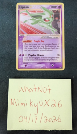 Pokemon Espeon ☆ 16/17 POP Series 5 Rare STAR Card 70HP Psychic 2007 - Image 1