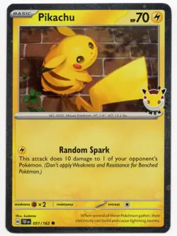 2026 Pokemon Pikachu Stamped Pokemon Day 30th Anniversary Promo Card 051/162 ⚡🐭 - Image 2