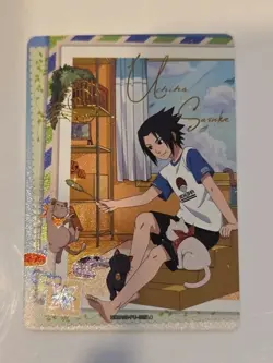 Sasuke Uchiha NRSA01-PU-005L4 Stamped Naruto Kayou Card Heavens Scroll (NM) - Image 1