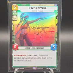 Aayla Secura Star Wars Unlimited Unit Holo Card 096/257 HP 6 English - Image 1