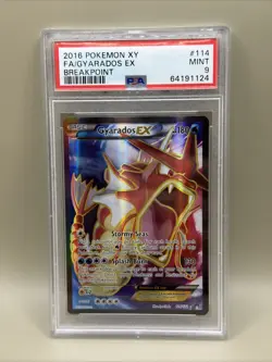 Pokemon Gyarados EX Full Art Ultra Rare Holo Card Breakpoint 114/122 PSA 9 - Image 1