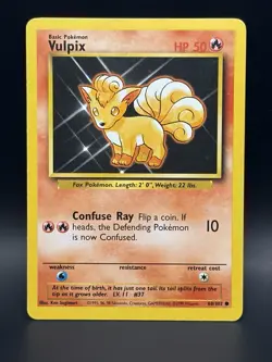 Pokemon TCG Vulpix Base Set Unlimited Common Card 68/102 - Image 1