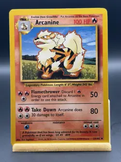 TCG Pokemon Arcanine #23/102 Base Set Non-Holo Unlimited Uncommon Card - Image 1