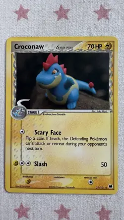 Croconaw (Delta Species) 27/101 Dragon Frontiers Pokemon TCG Card - Image 1