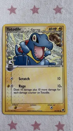 Totodile (Delta Species) 67/101 Dragon Frontiers Pokemon TCG Card - Image 1