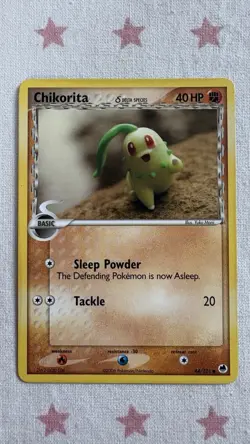 Chikorita (Delta Species) 44/101 Dragon Frontiers Pokemon TCG Card - Image 1