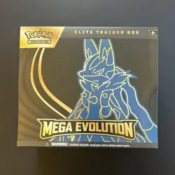 Pokemon TCG Mega Evolution Elite Trainer Box Lucario Riolu English 105 Cards - Image 1