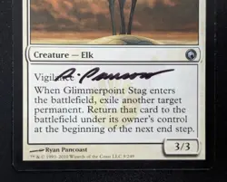 MTG Glimmerpoint Stag- Signed -Scars of Mirrodin Magic the Gathering Card #009 - Image 4