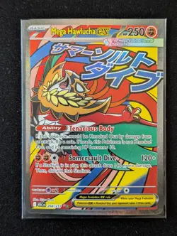 Pokemon TCG Ascended Heroes Mega Hawlucha EX MAR Holo Card 268/217 - Image 1