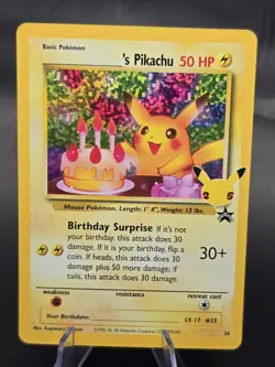 Pokemon ______'s Pikachu Wotc Promo Holo 50 HP 24/53 English Card - Image 1