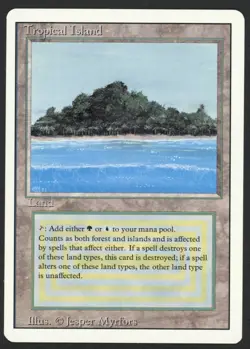 ***Tropical Island*** MTG Revised Magic Kid Icarus - Image 1