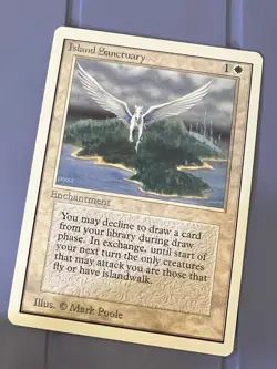 Magic the Gathering MTG Unlimited Island Sanctuary LP+ (Beta Bob) - Image 1