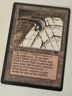 Magic the Gathering MTG Antiquities Urza's Mine (PULLEY) LP (Beta Bob) - Image 1