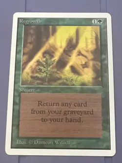 Magic the Gathering MTG Unlimited Regrowth NM (Beta Bob) - Image 1