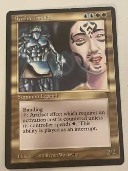 Magic the Gathering MTG Legends Ayesha Tanaka LP (marks on back) (Beta Bob) - Image 1