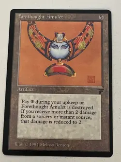Magic the Gathering MTG Legends Forethought Amulet LP- (Beta Bob) - Image 1