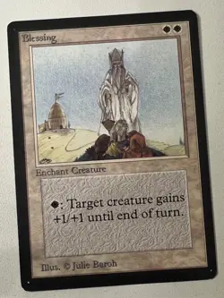 Magic the Gathering MTG Beta Blessing NM (Beta Bob) - Image 1