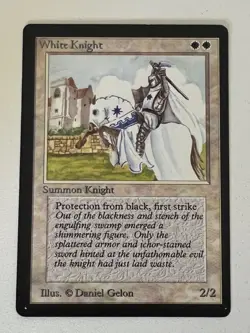 Magic the Gathering MTG Beta White Knight NM- (Beta Bob) - Image 1