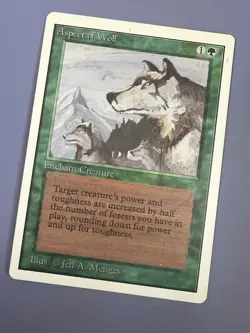 Magic the Gathering MTG Unlimited Aspect of Wolf NM- (Beta Bob) - Image 1