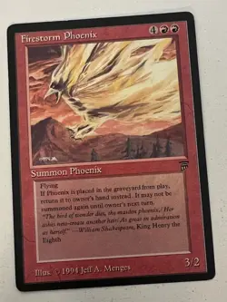 Magic the Gathering MTG Legends Firestorm Phoenix NM- (Beta Bob) - Image 1