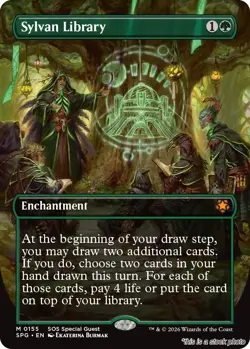 Sylvan Library (Borderless) [SPG - 155] - NM TCG MTG - Image 1