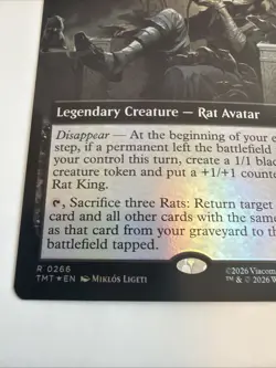 Rat King, Verminister EXTENDED ART FOIL MTG TMT R 0266 - Image 5