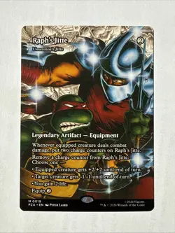 Raph's Jitte (Borderless) - 0019 - PZA Teenage Mutant Ninja Turtles TMNT MTG NM - Image 1