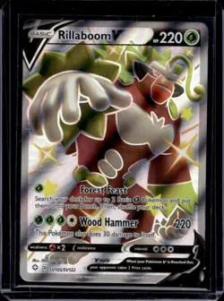 2021 Pokemon SWSH Shining Fates Rillaboom V Shiny Vault #SV105/SV122 - Image 1