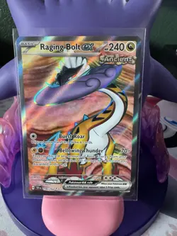 Pokemon TCG Raging Bolt EX 196/162 Full Art Ultra Rare Temporal Forces NM - Image 1