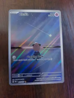 Pokemon Cleffa 202/197 SV03 Obsidian Flames Illustration Rare Holo 30HP ENG - Image 1