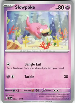 SLOWPOKE 57/142 - POKEMON STELLAR CROWN - LP COMMON - Image 1