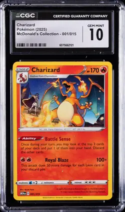 2025 POKEMON MCDONALD'S COLLECTION #001/015 CHARIZARD CGC 10 GEM MINT - Image 1