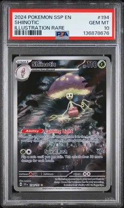 Pokemon Surging Sparks Shiinotic 194 PSA 10 - Image 1