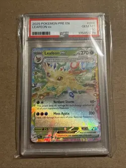Pokemon TCG Leafeon EX Double Rare Holo Prismatic Evolutions - Image 1