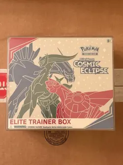 Pokemon TCG Sun & Moon Cosmic Eclipse ETB Sealed w Plastic Display Case *MINT* - Image 1